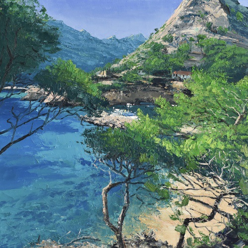View of Port Sormiou Through the Pines