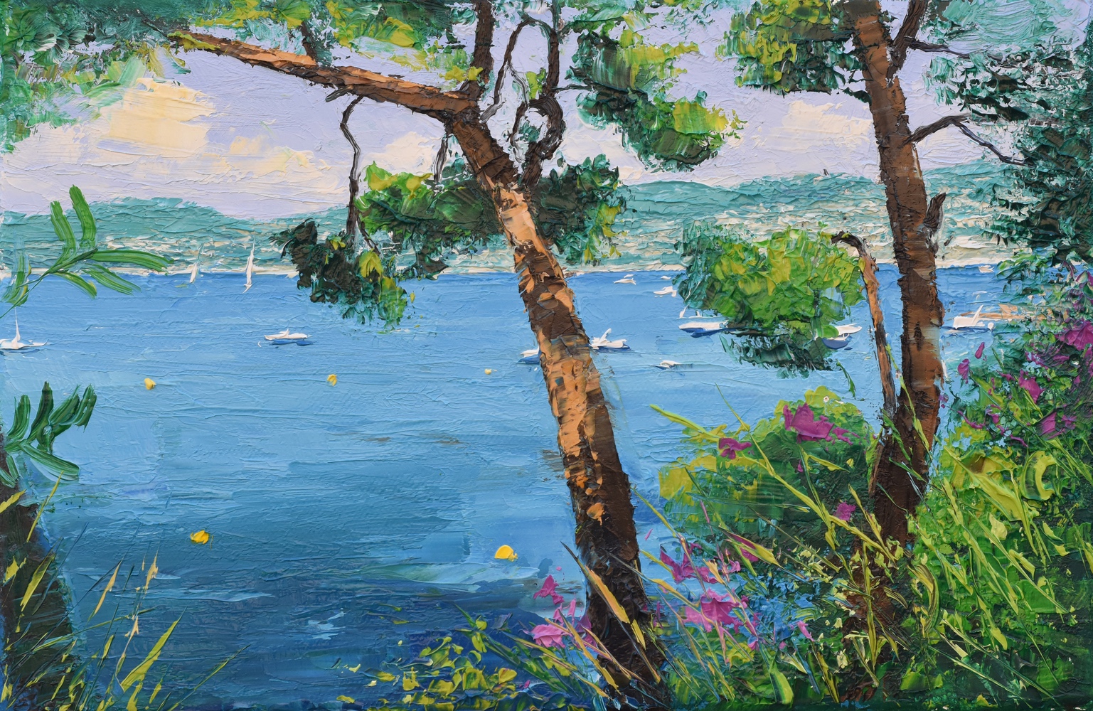Oleander and Pines